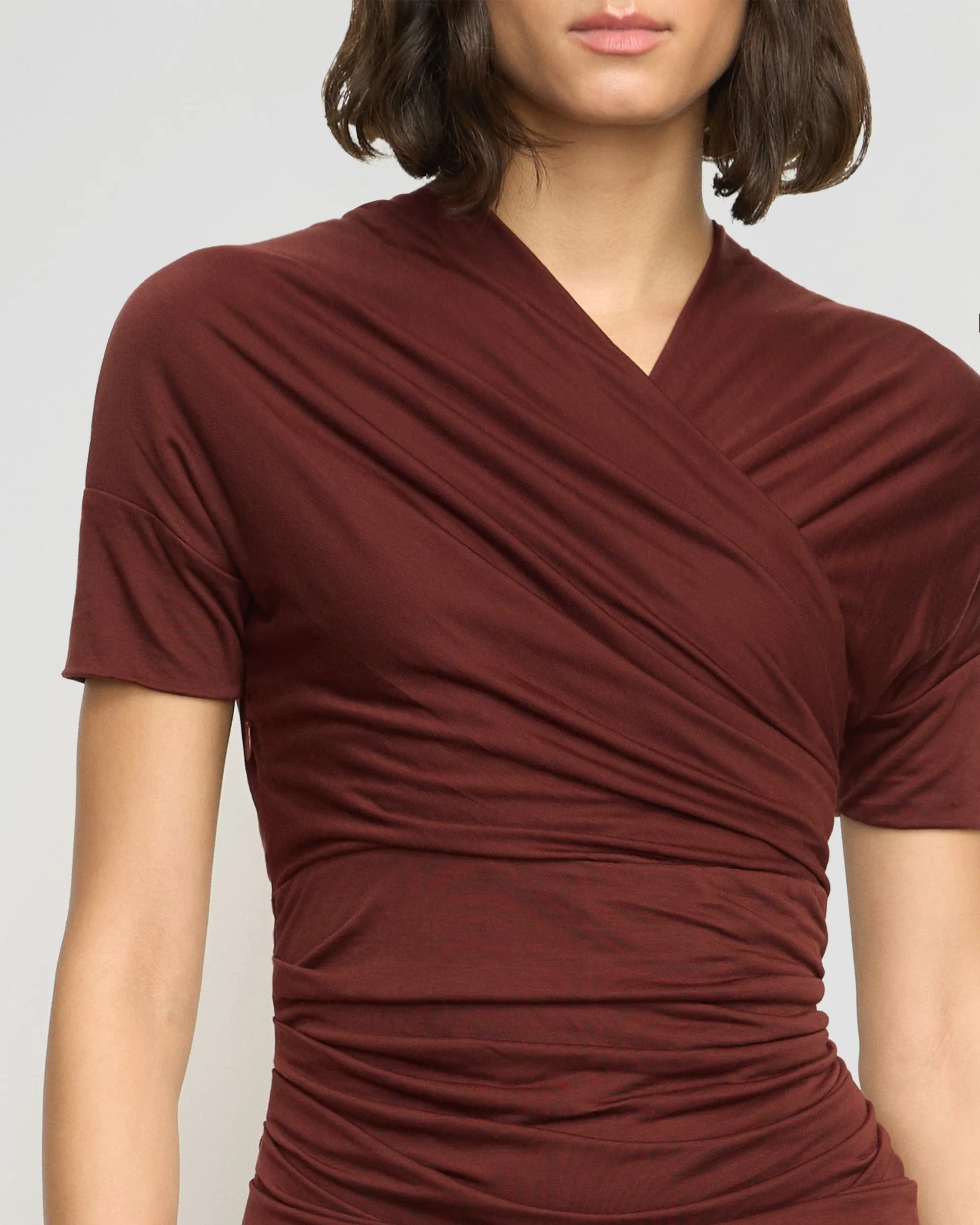 Soft Lines Weekend Favorite Thilda Ruched Off-Shoulder Dress