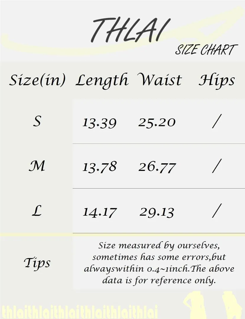 THLAI Womens Mini Solid Tiered Pleated Skirt Ruffled Daily Skirt