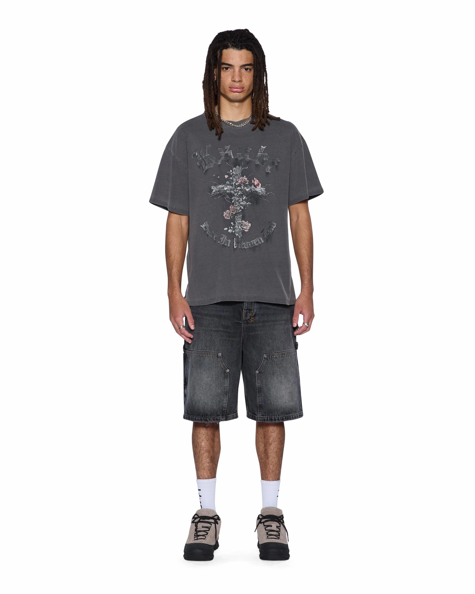 Men's masculinity THORNED EKCESS SS TEE CHARCOAL