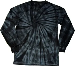 Tie Dye Long Sleeve T-Shirts Multicolor Youth Kids Sizes 100% Cotton