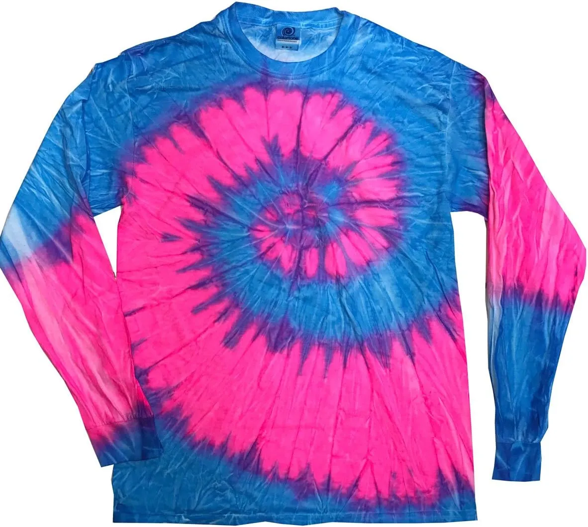 Tie Dye Long Sleeve T-Shirts Multicolor Youth Kids Sizes 100% Cotton