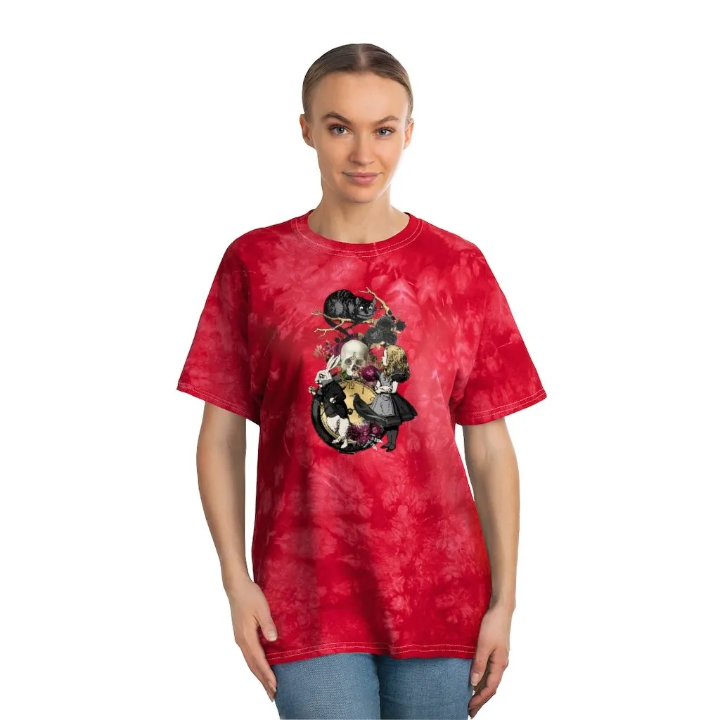 Tie Dye Shirt-Alice in Wonderland 101 Goth Series , Tie Dye Graphic Tee
