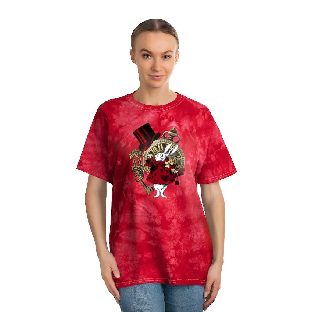 Tie Dye Shirt-Alice in Wonderland Rabbit 37 Red Series ,Tie Dye Graphic Tee