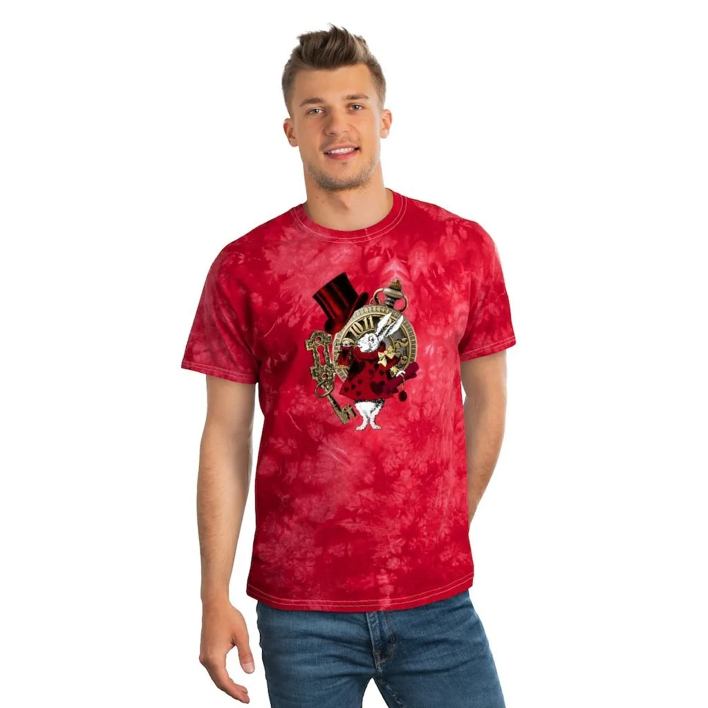Tie Dye Shirt-Alice in Wonderland Rabbit 37 Red Series ,Tie Dye Graphic Tee