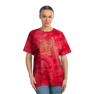 Tie Dye Shirt-Gold Mandala 102, Tie Dye Graphic Tee
