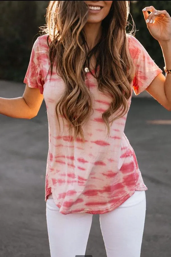 Tie Dye V Neck Classic T-Shirt