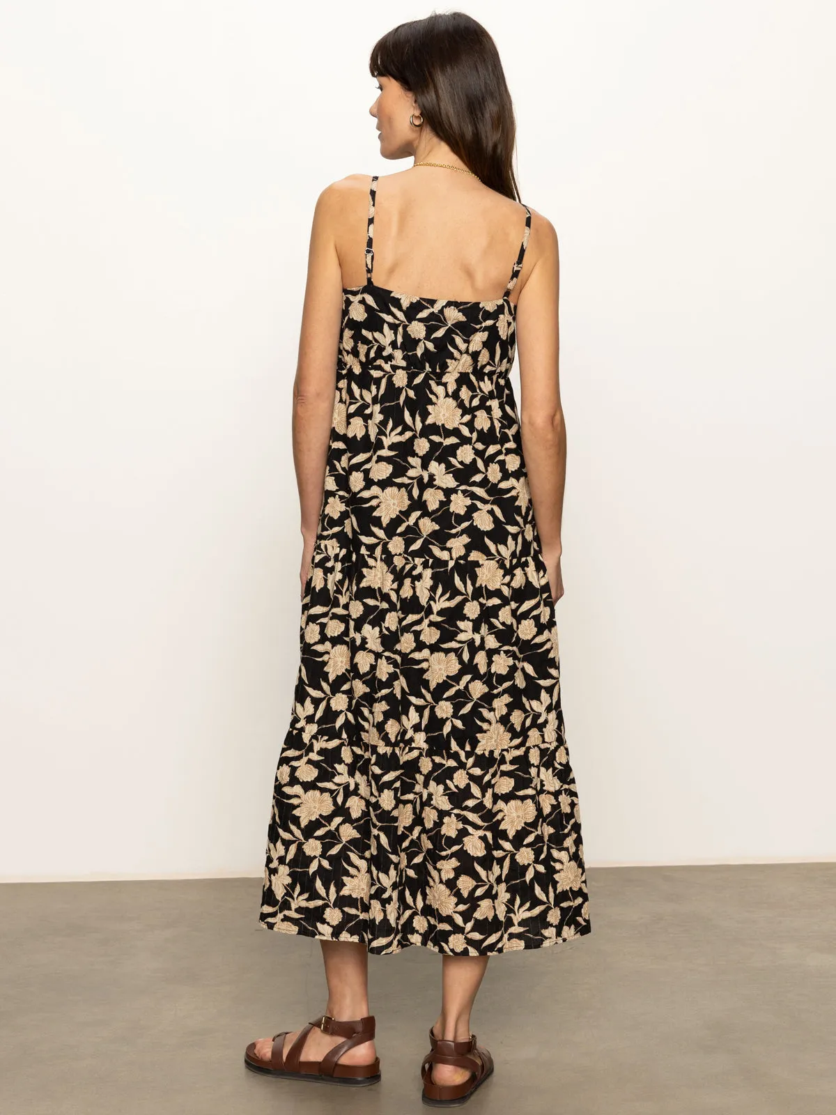 Tiered Picot Dress Bandana Print Modern and Feminine