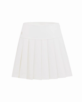 Romantic Vibe Double Layer Fair Liar Performance Pleated Skirt - White
