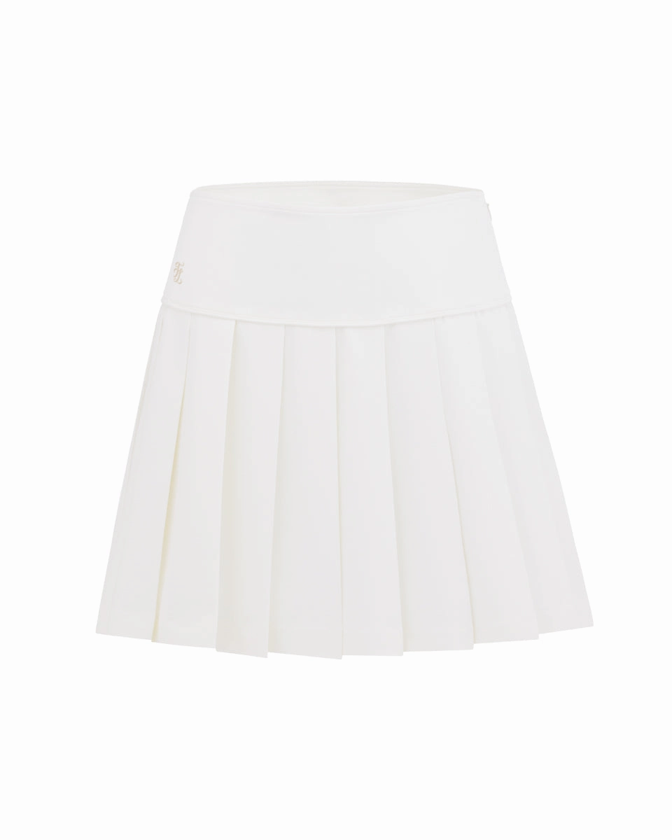 Romantic Vibe Double Layer Fair Liar Performance Pleated Skirt - White