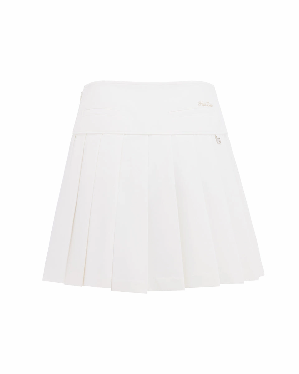 Fair Liar Performance Pleated Skirt - White Travel Ready