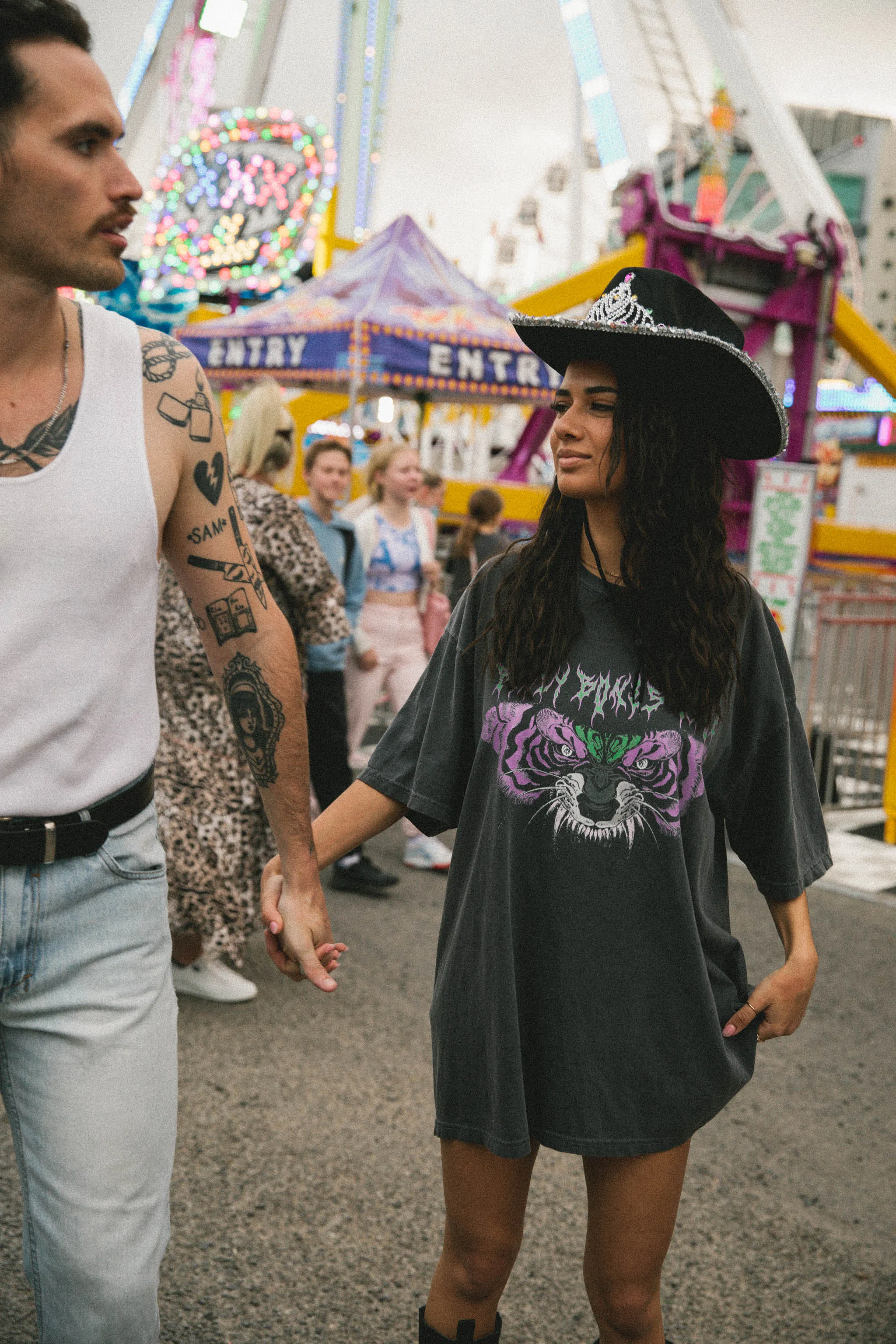 Tigerfly Tee - Washed Black