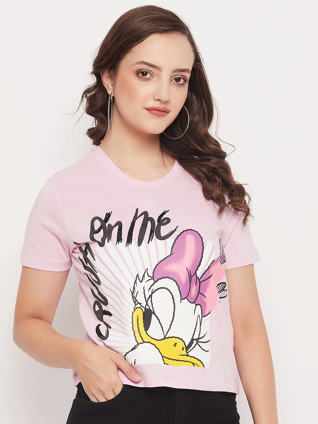 Lint Resistant Surface Versatile Top Madame Disney Daisy Nude Regular Fit T-Shirt