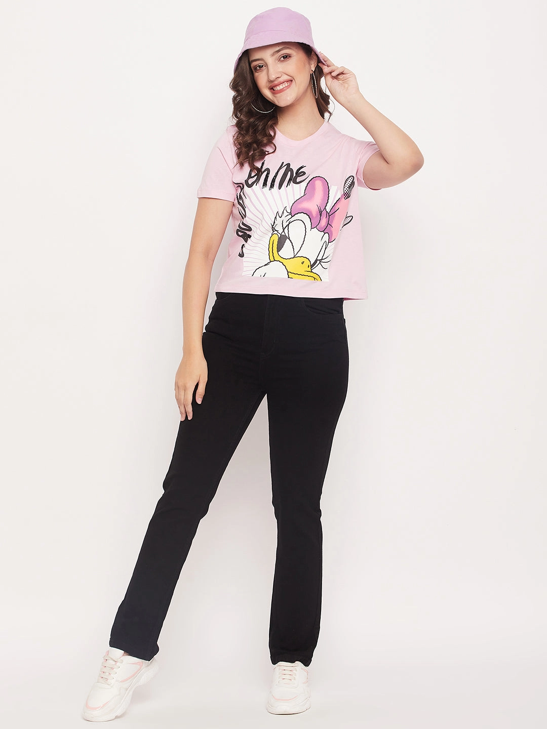 Madame Disney Daisy Nude Regular Fit T-Shirt Floral Pattern easy to pair