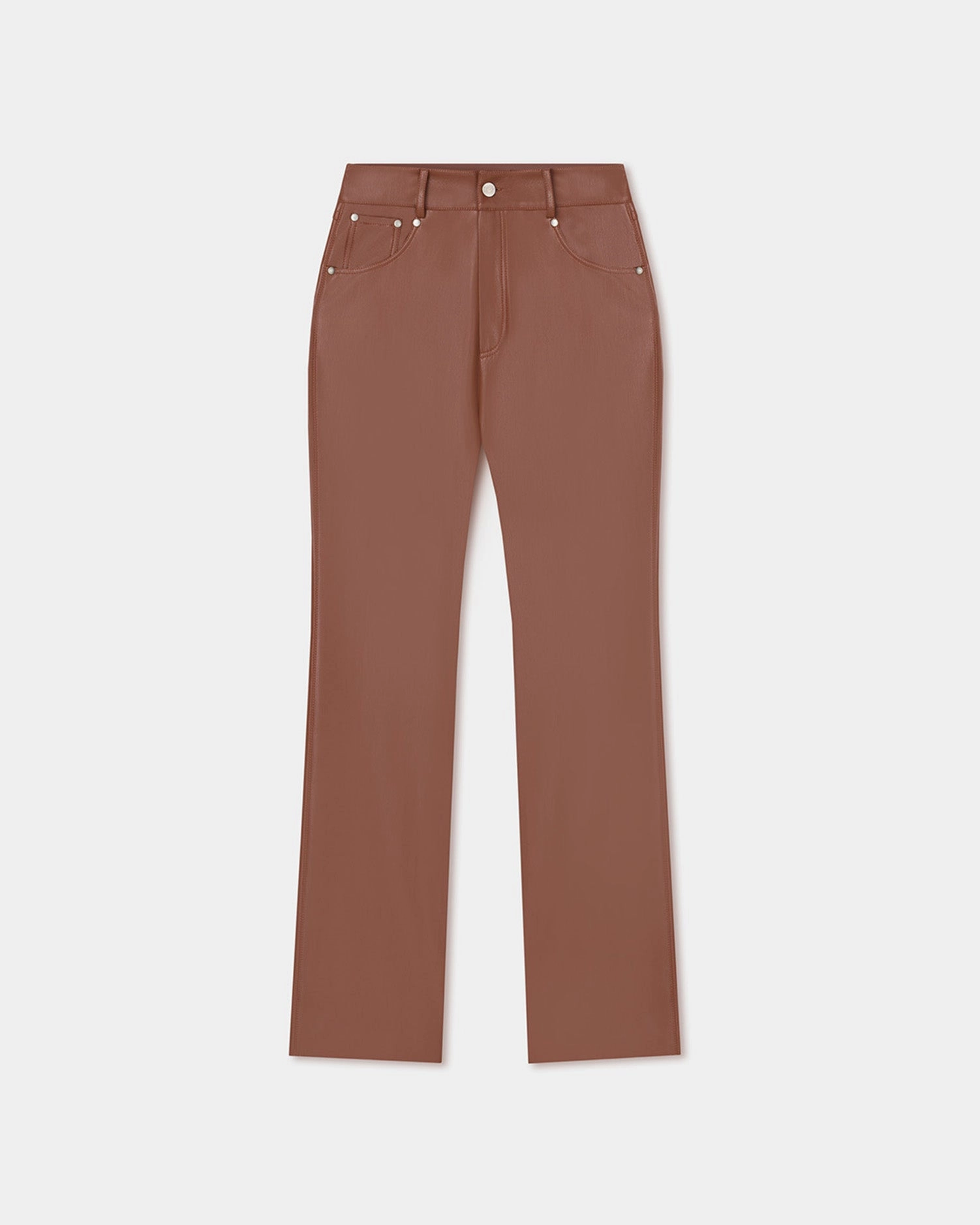 Jacoba - Okobor?Alt-Leather Pants - Henna Breathable Performance Wear Stay Cool
