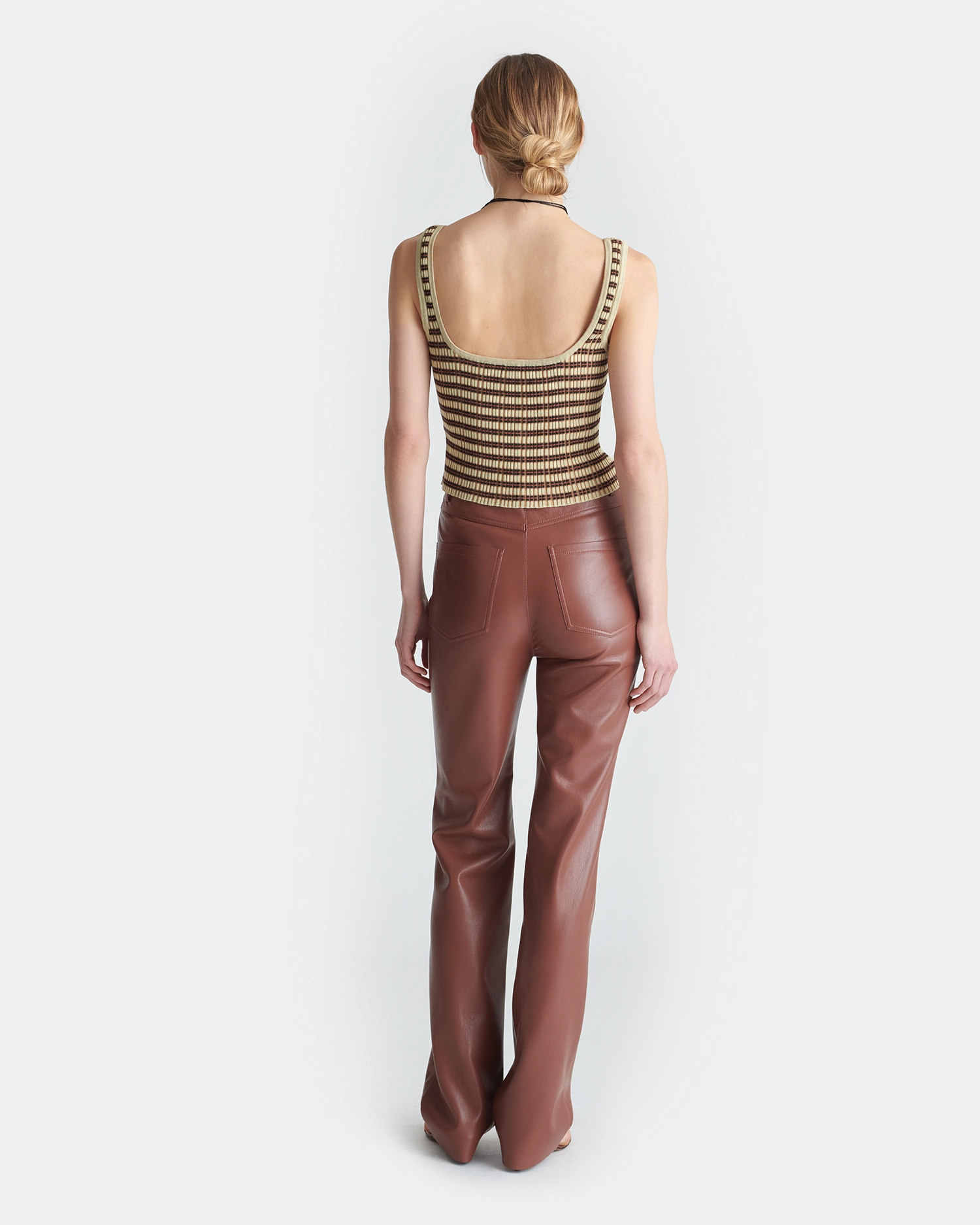 Anti Odor Treatment Jacoba - Okobor?Alt-Leather Pants - Henna