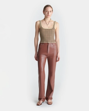 TaglessLabel Jacoba - Okobor?Alt-Leather Pants - Henna
