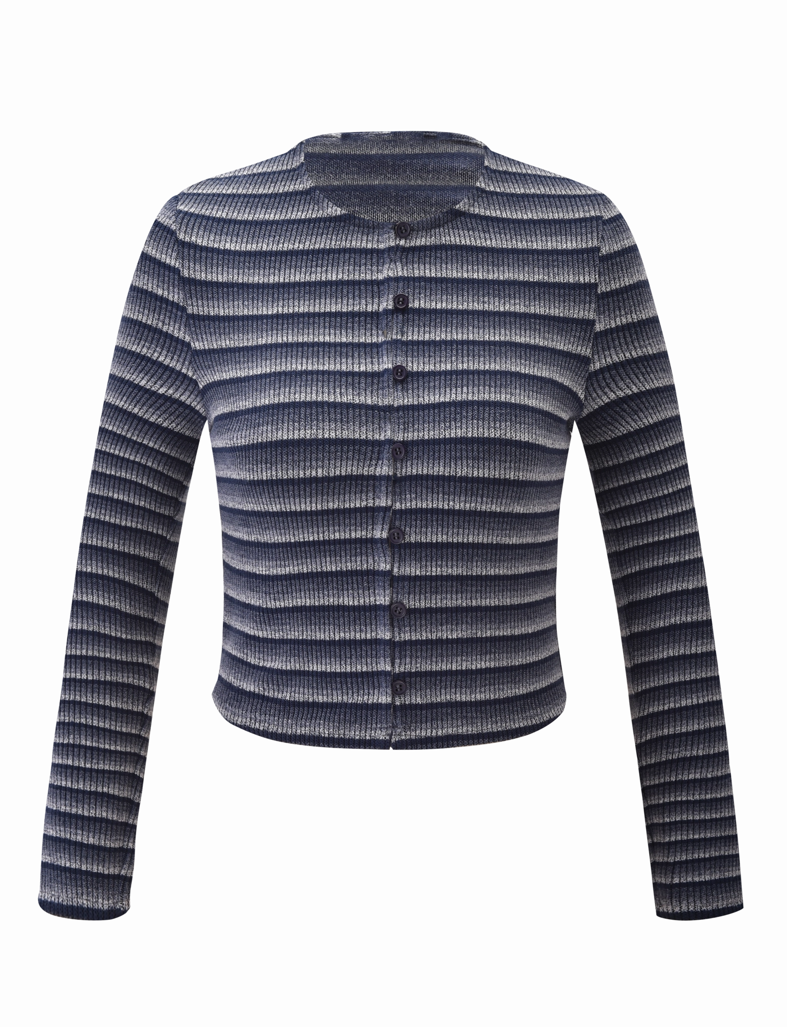 TIMARA CARDIGAN - NAVY STRIPE Flatlock Stitching Technique Lightweight Layering Option