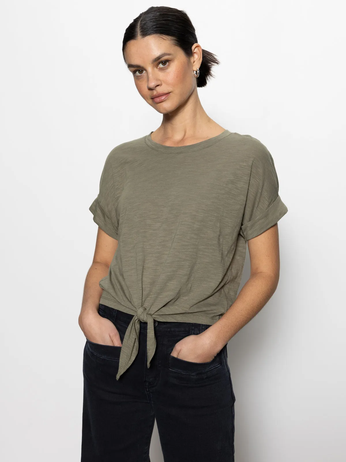 All Day Tie Tee Trail Green Comfy Wear Fit Casual Everyday