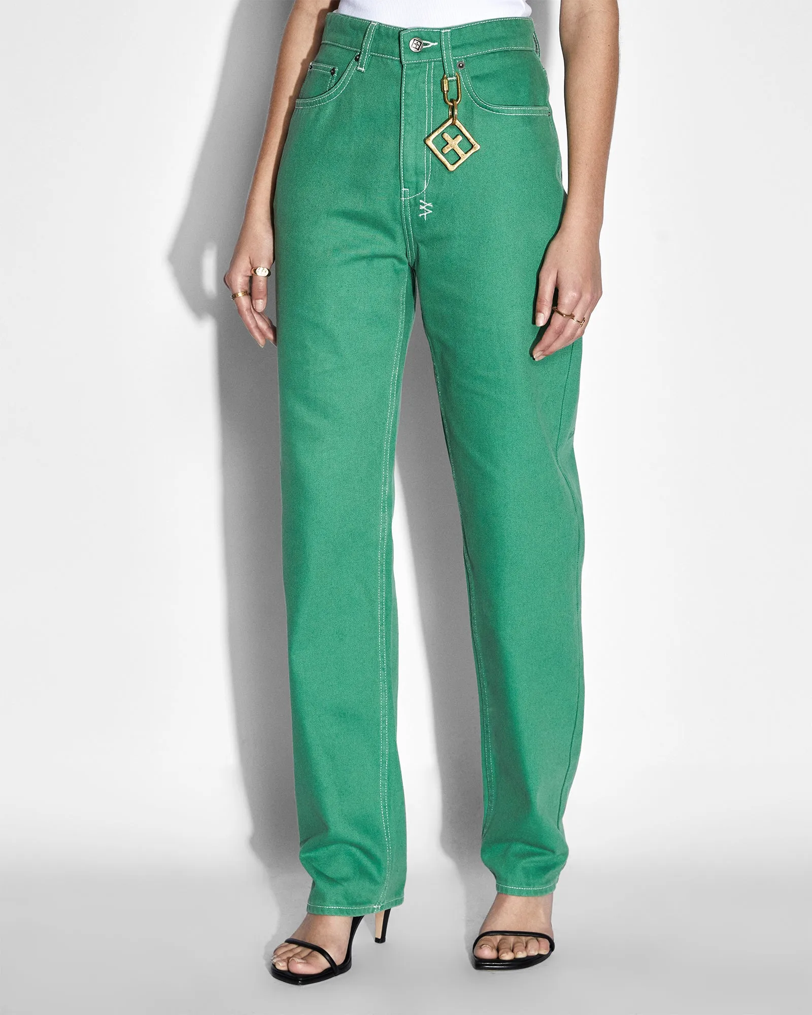 Fray Resistant Hem Timeless Waist PLAYBACK JADE