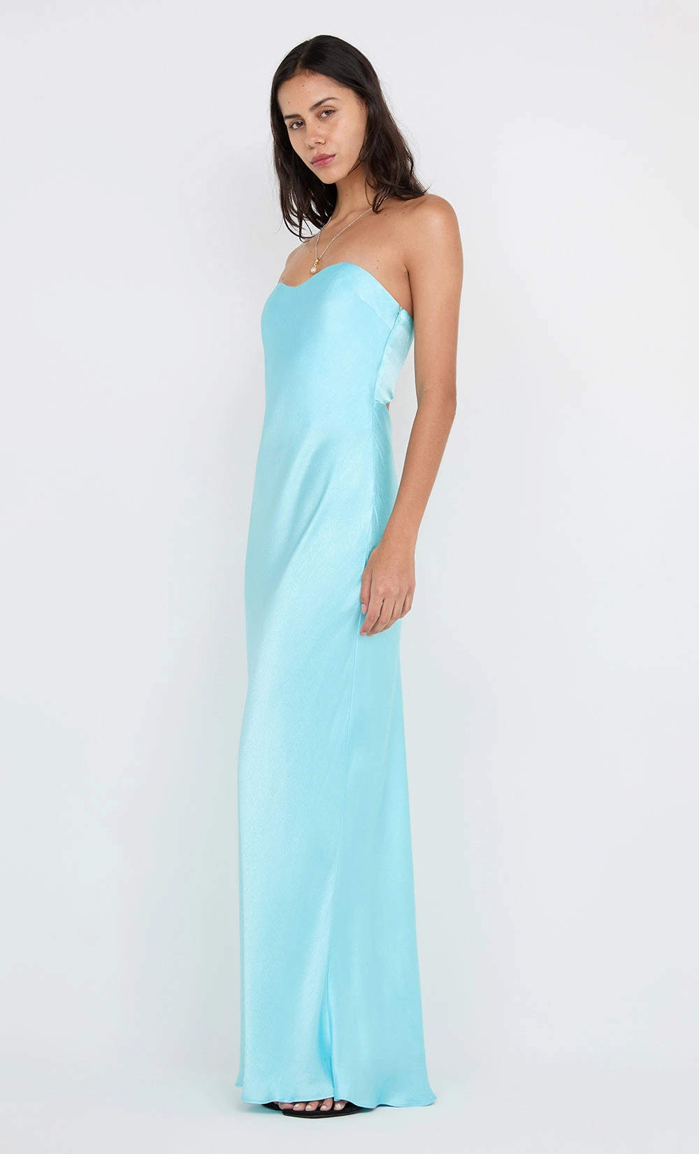 Formal Setting Bright-colored piece CINDER STRAPLESS MAXI DRESS - TURQUOISE