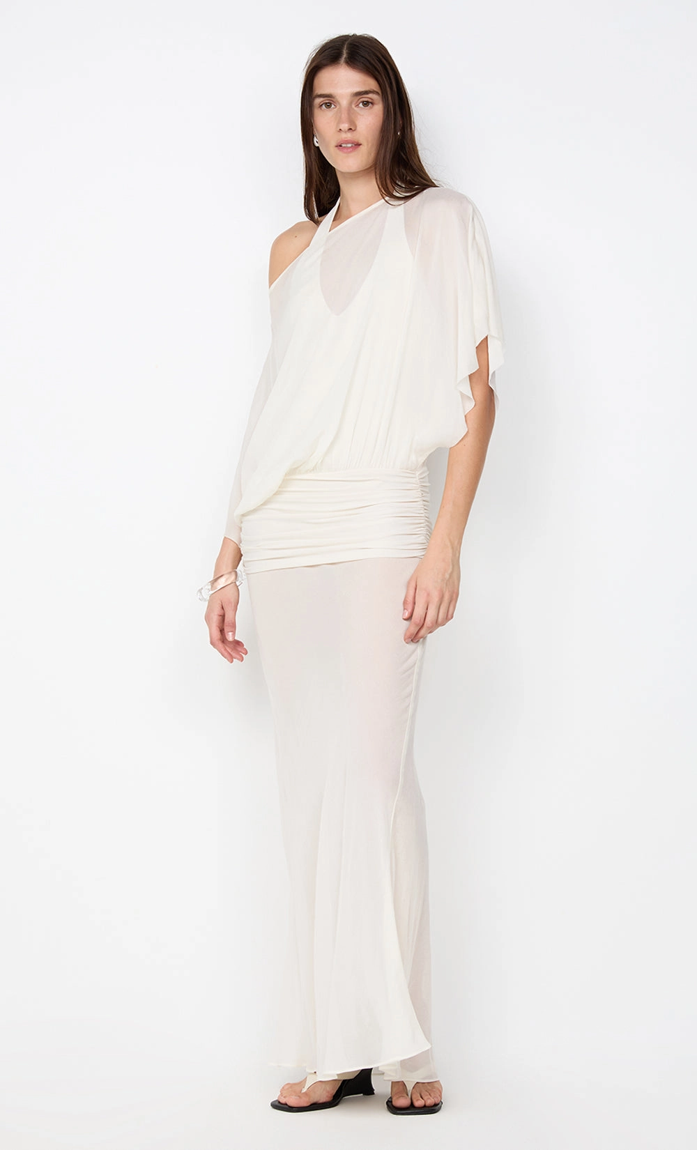 Photo Light DELILAH OVERLAY MAXI DRESS - IVORY