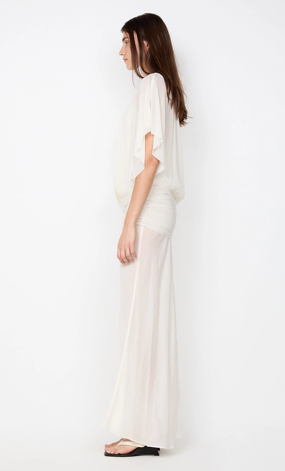 Halter neck DELILAH OVERLAY MAXI DRESS - IVORY