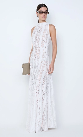 Versatile Piece HENRIETTA HIGH NECK MAXI DRESS - WHITE