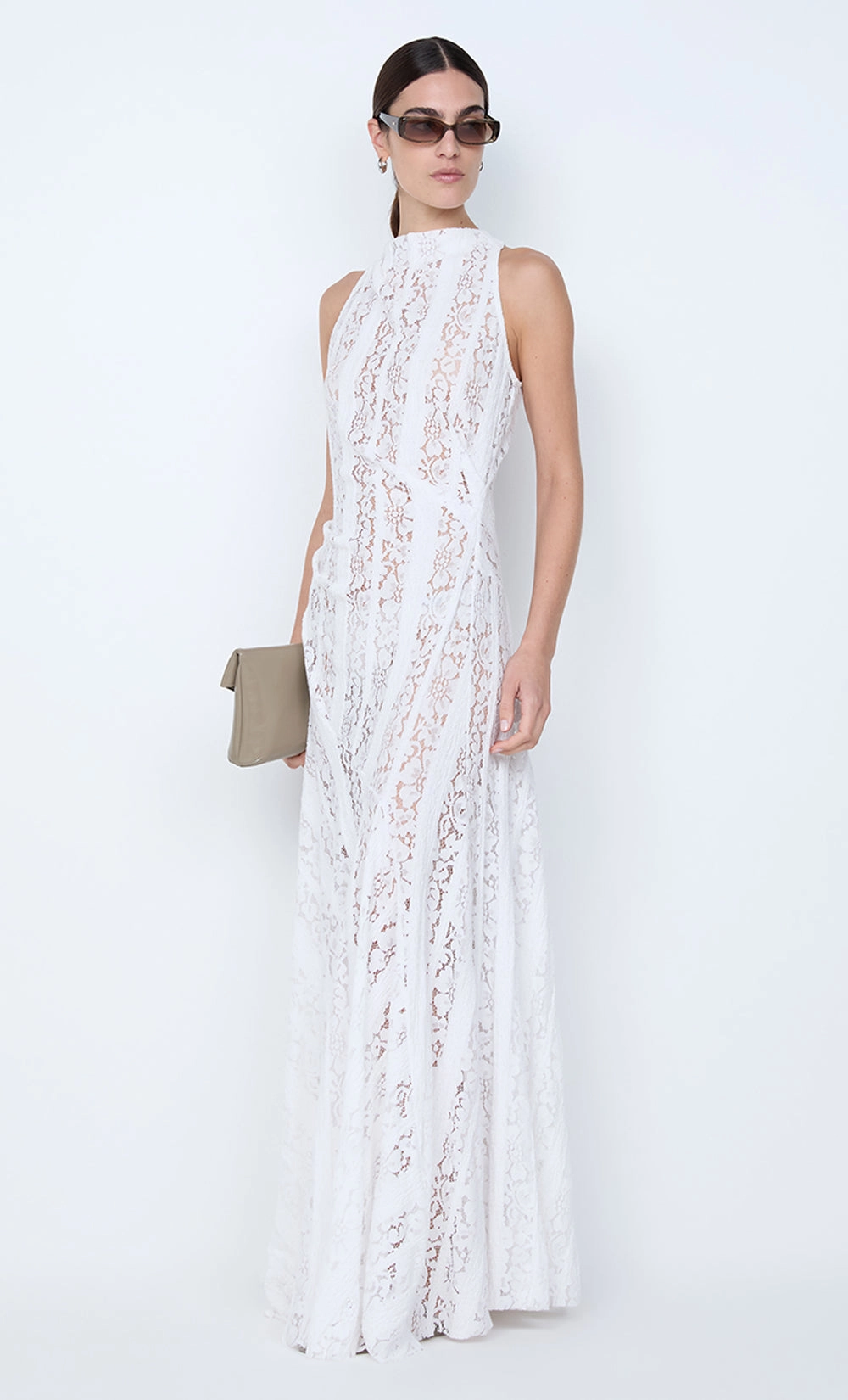 Versatile Piece HENRIETTA HIGH NECK MAXI DRESS - WHITE
