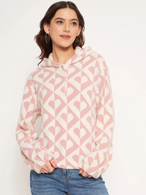 product handmade quality Cozy clothing Madame Peach Hood Neck Sweatshirt