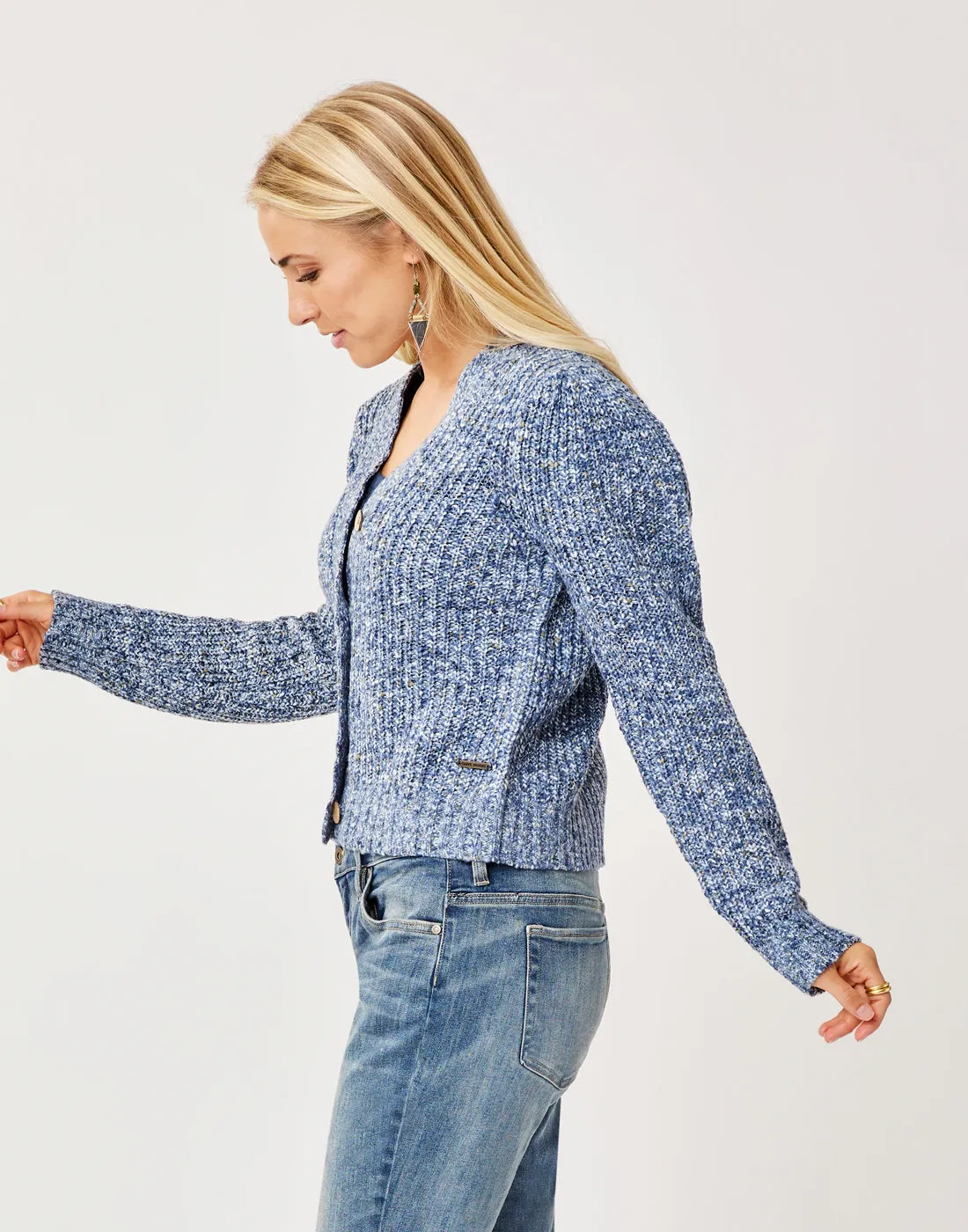 Tinsley Spacedye Sweater: Navy Multi