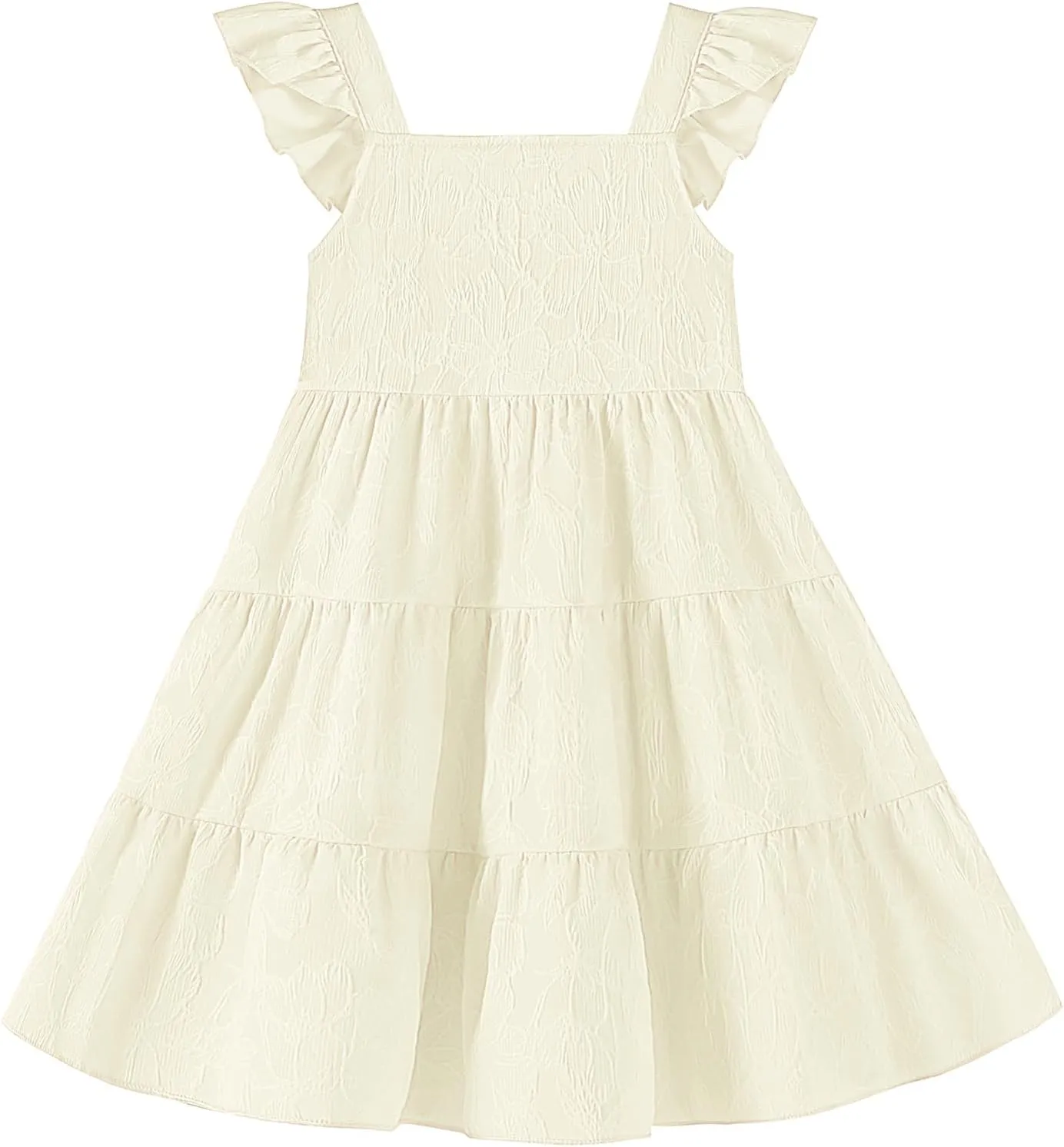 Toddler Baby Girls Dress Sleeveless Ruffle Baby Girls Summer Dress Casual Solid Floral Little Kid Boho Beach Sundress