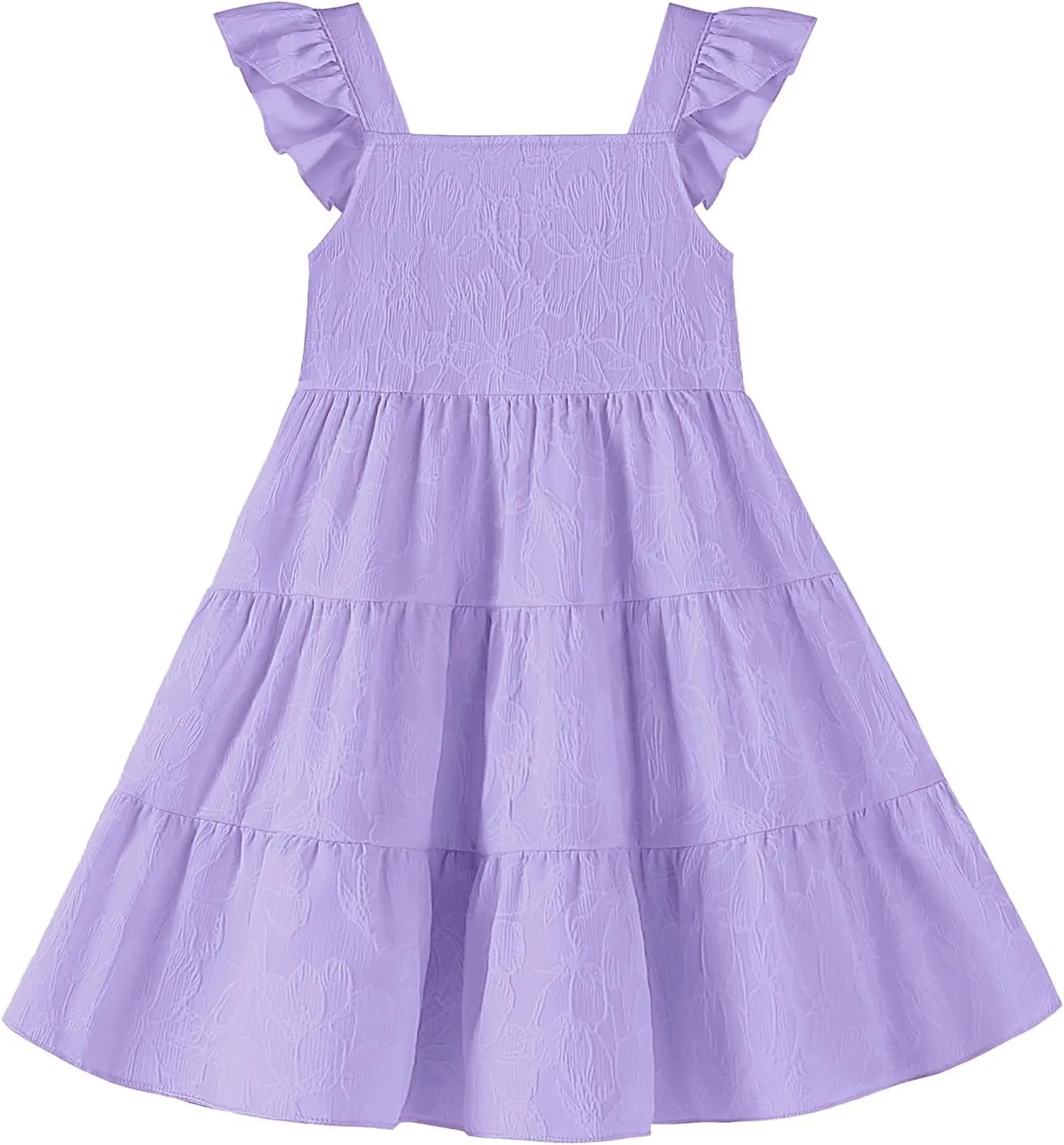 Toddler Baby Girls Dress Sleeveless Ruffle Baby Girls Summer Dress Casual Solid Floral Little Kid Boho Beach Sundress