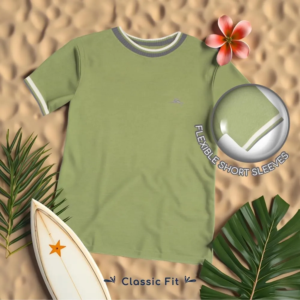 Tommy Bahama Boys Crewneck Ringer T-Shirt 3-Pack - Stylish Short Sleeve Tee Bundle for Kids, Teens and Toddlers