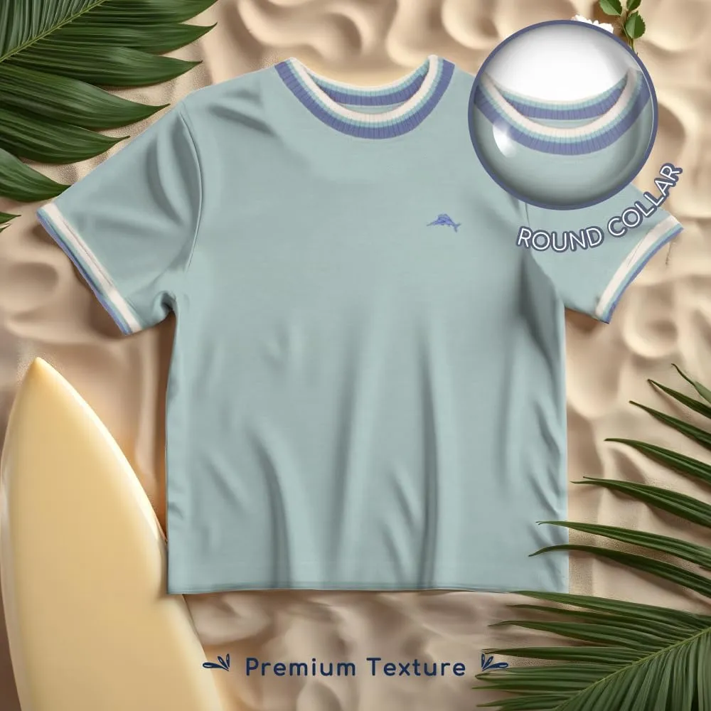 Tommy Bahama Boys Crewneck Ringer T-Shirt 3-Pack - Stylish Short Sleeve Tee Bundle for Kids, Teens and Toddlers