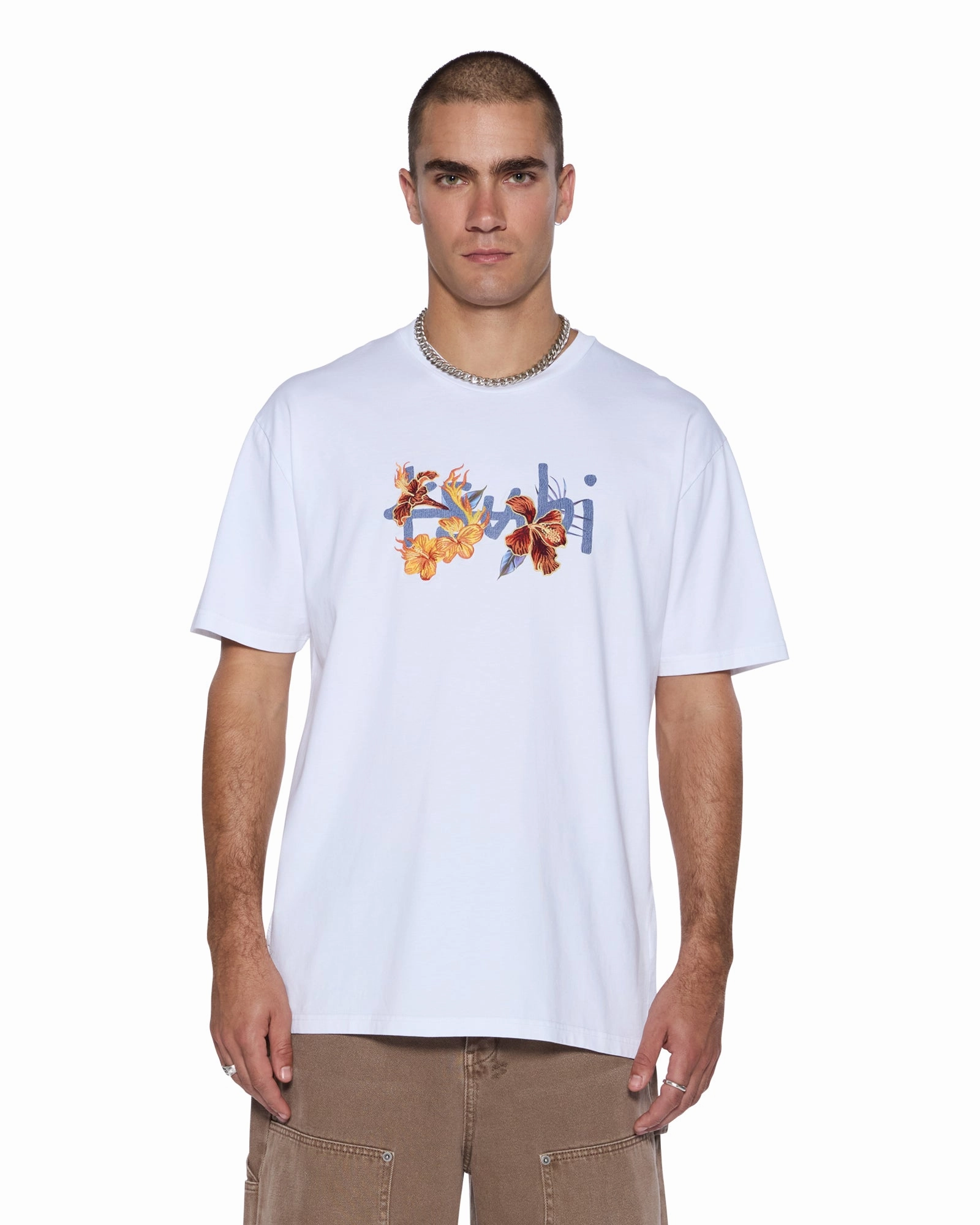 ROMEO BIGGIE SS TEE TRU WHITE RibbedNeckBanding Comfy Pieces