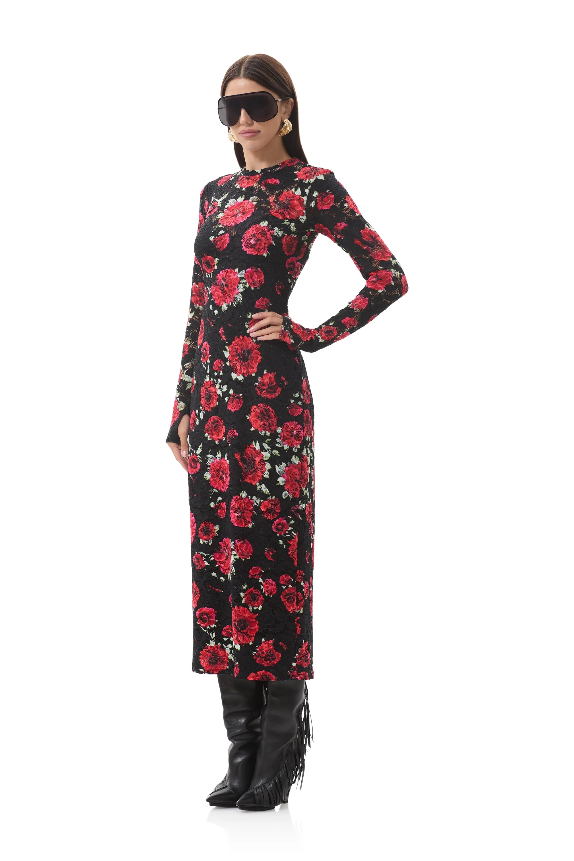 Day Chic Ashland Crochet Lace Dress - Painted Roses