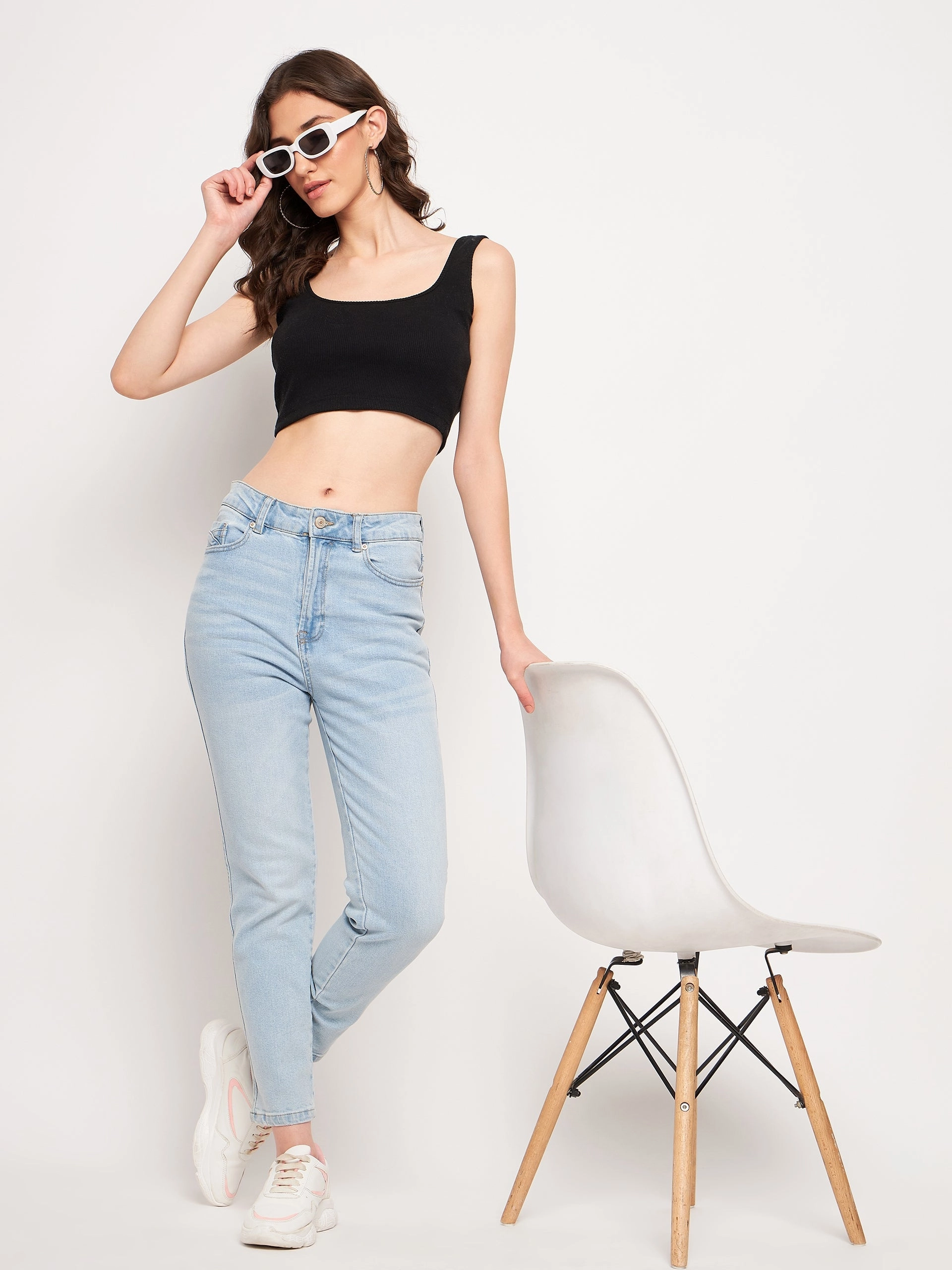 Madame Ice Blue Denim Fit Ready Unisex Wear Classic Professional Wear