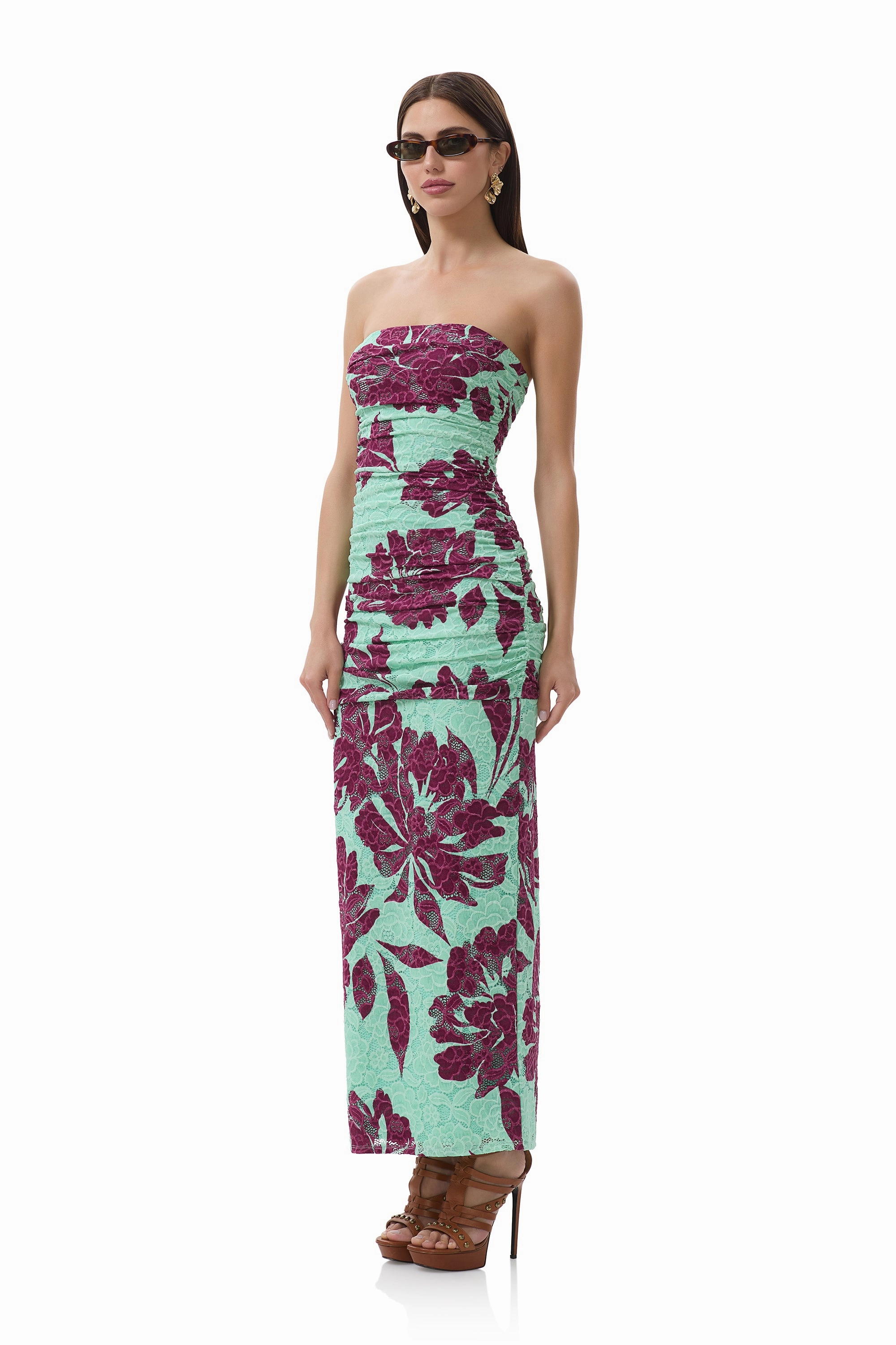Marlo Dress - Aqua Tropical Work Appropriate