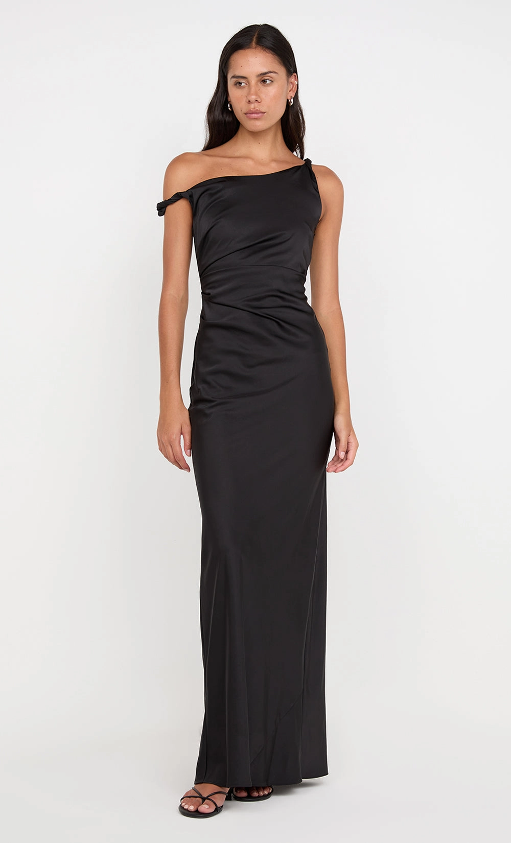 Timeless Waist Walk Grace LUNETTA TWIST STRAP DRESS - BLACK