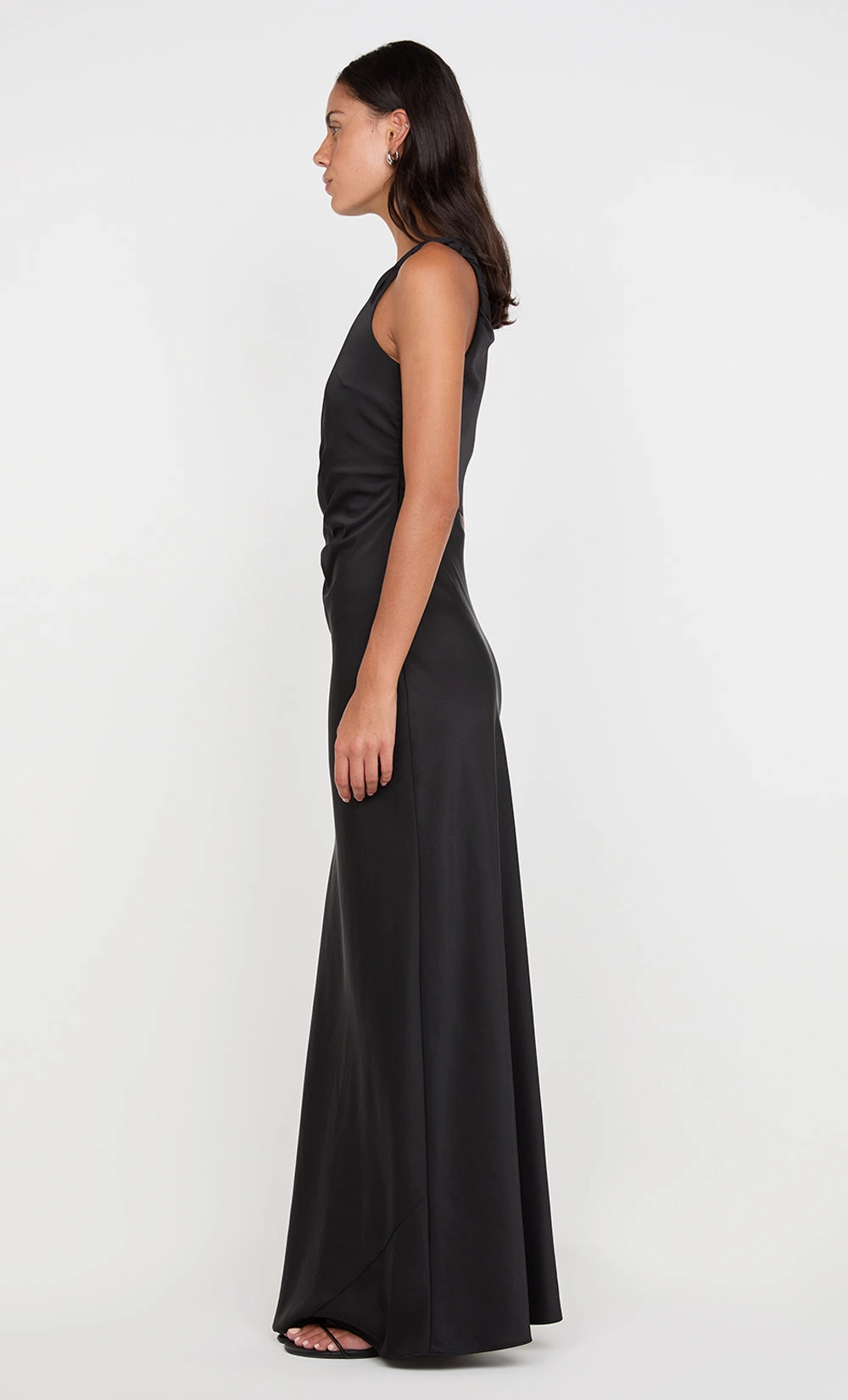 LUNETTA TWIST STRAP DRESS - BLACK Slim Shape Effortless Style