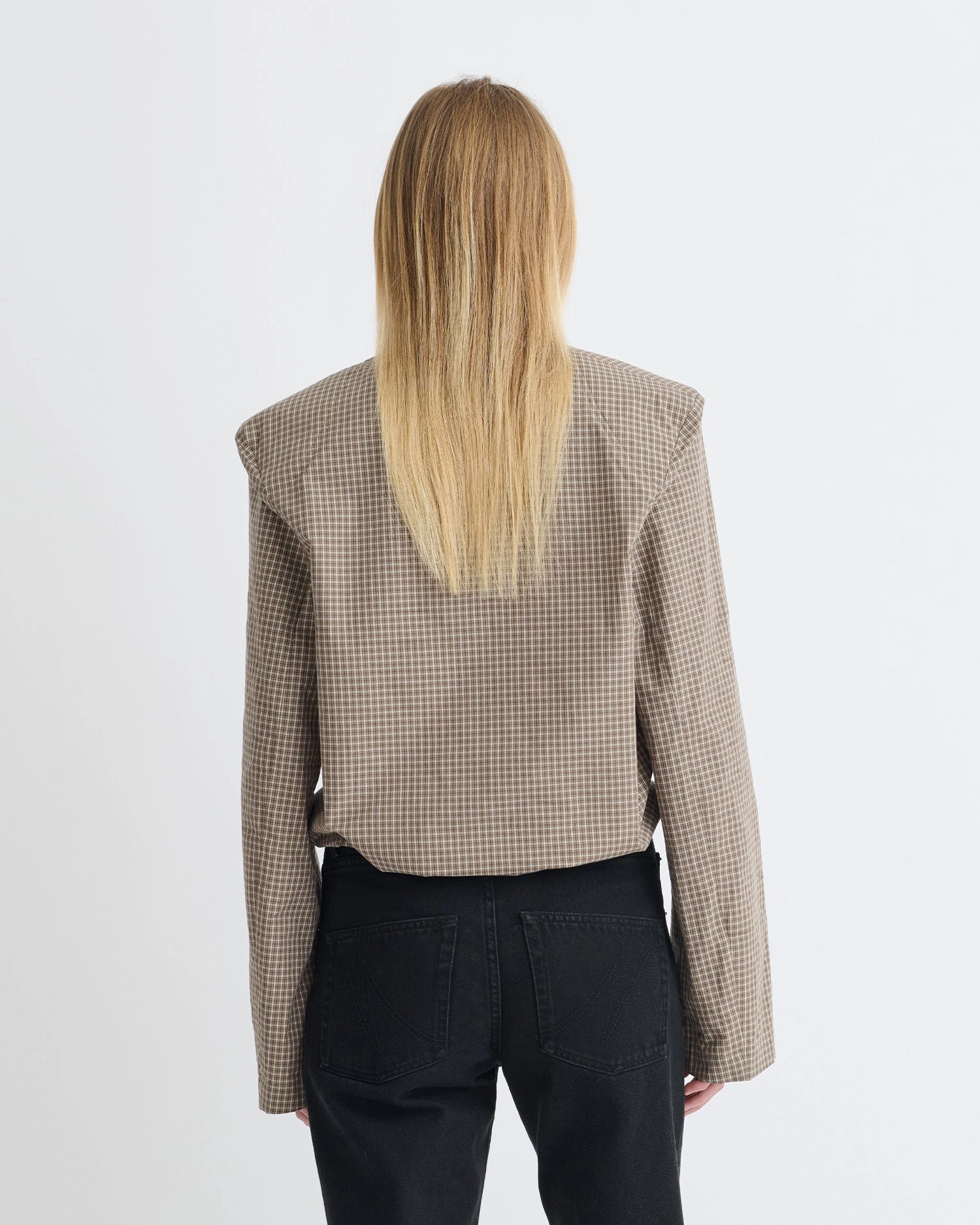Tristin - Checked Shirting Shirt - Brown/Creme Wind Resistant Fabric Tailored Silhouette