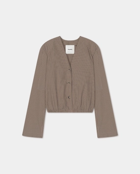 Tristin - Checked Shirting Shirt - Brown/Creme Versatile Base Layer AntiSlipGrip