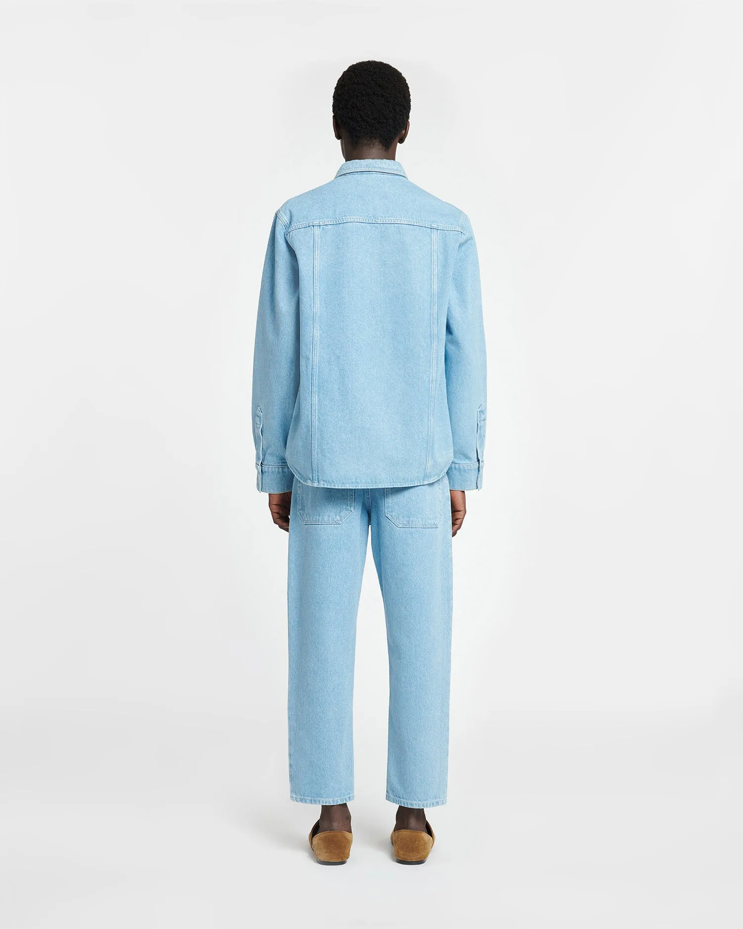 Tristo - Patch Pocket Denim Overshirt - Eco Light Wash Tagless label