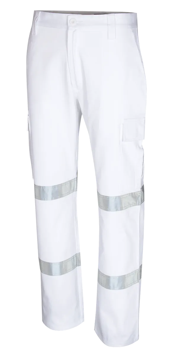 Tru Workwear Trousers Heavy Weight Cotton Drill Cargo Pants c/w Bio Motion Reflective Tape DT1142T3