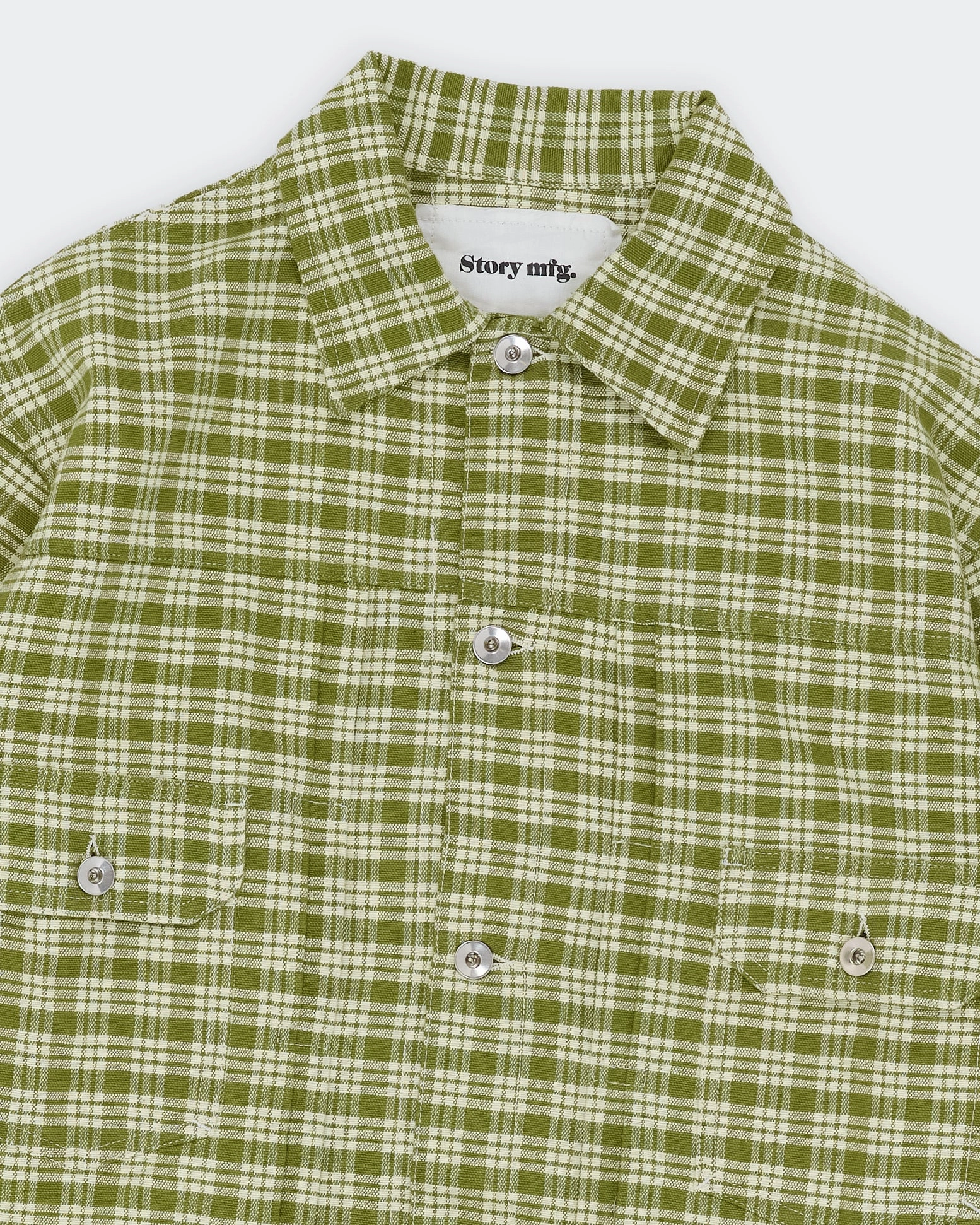 Tuesday Jacket - Moss Check Handloom Layered Knee Panels Common look