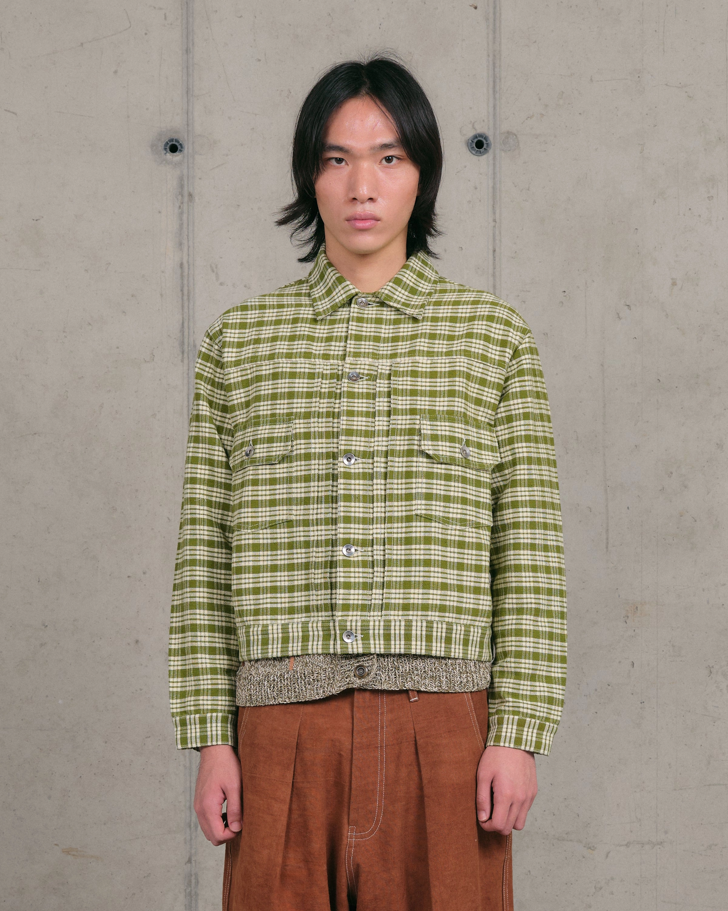 Dynamic Style Everyday Comfort Wear Tuesday Jacket - Moss Check Handloom