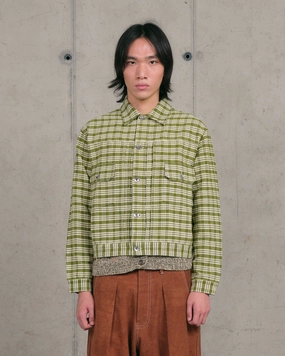 Dynamic Style Everyday Comfort Wear Tuesday Jacket - Moss Check Handloom