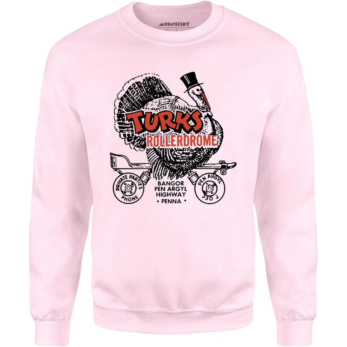 Turks Rollerdrome - Pen Argyl, PA - Vintage Roller Rink - Unisex Sweatshirt