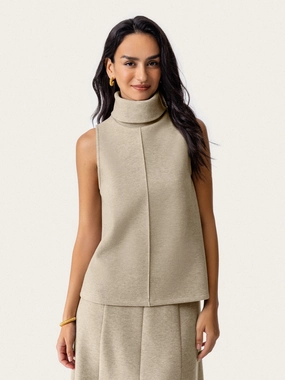 Turtle Neck Split Hem Top UPF Protective Fabric Snag Free Fabric