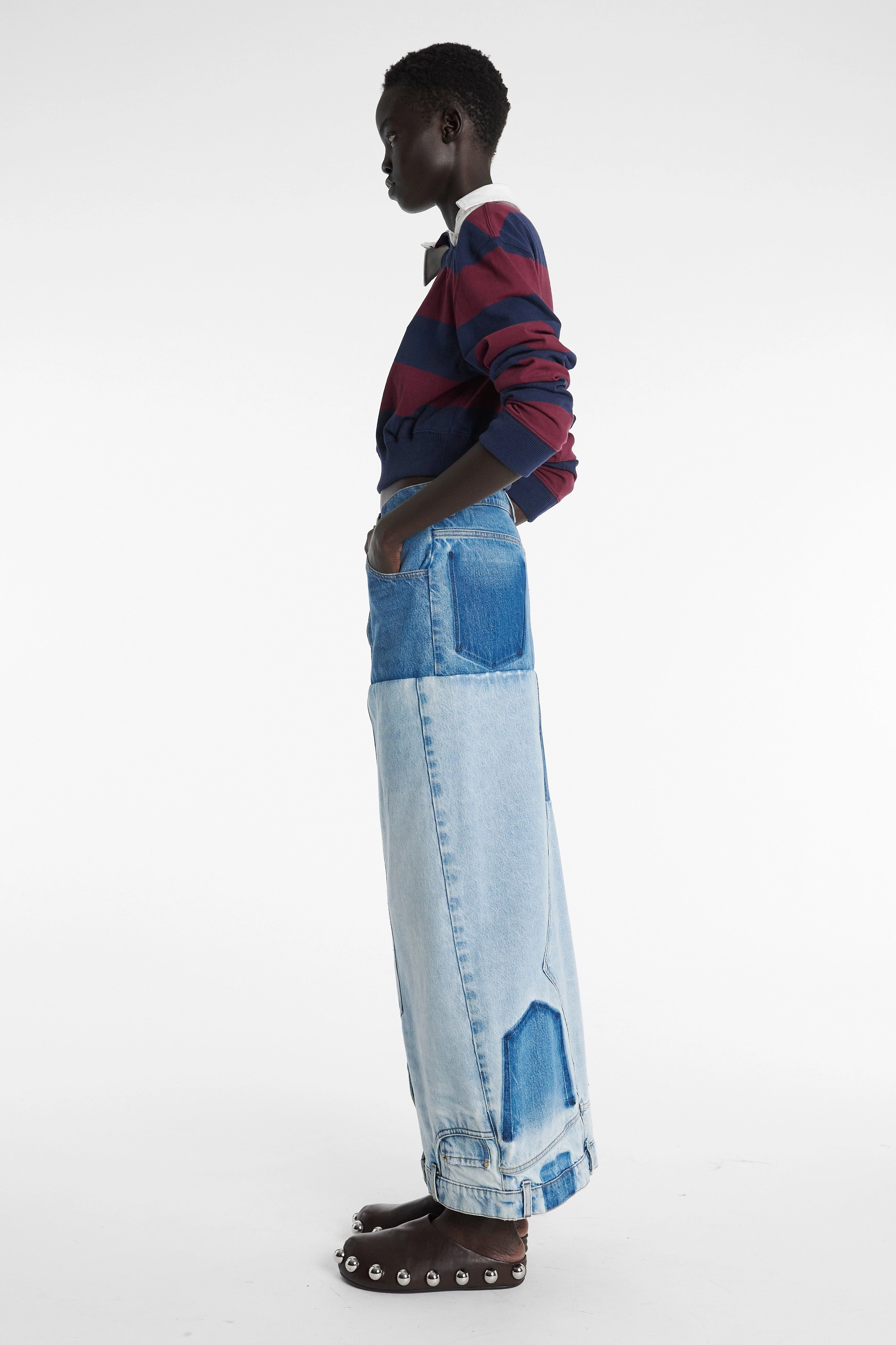 Twisted Collar Rugby Jersey Burgundy Navy AllDayComfort